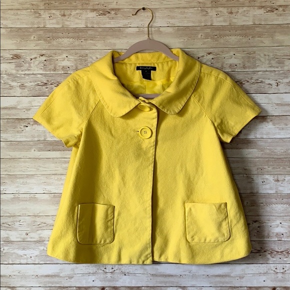 Sunny Taylor Jackets & Blazers - Sunny Taylor Yellow Vintage Crop Jacket